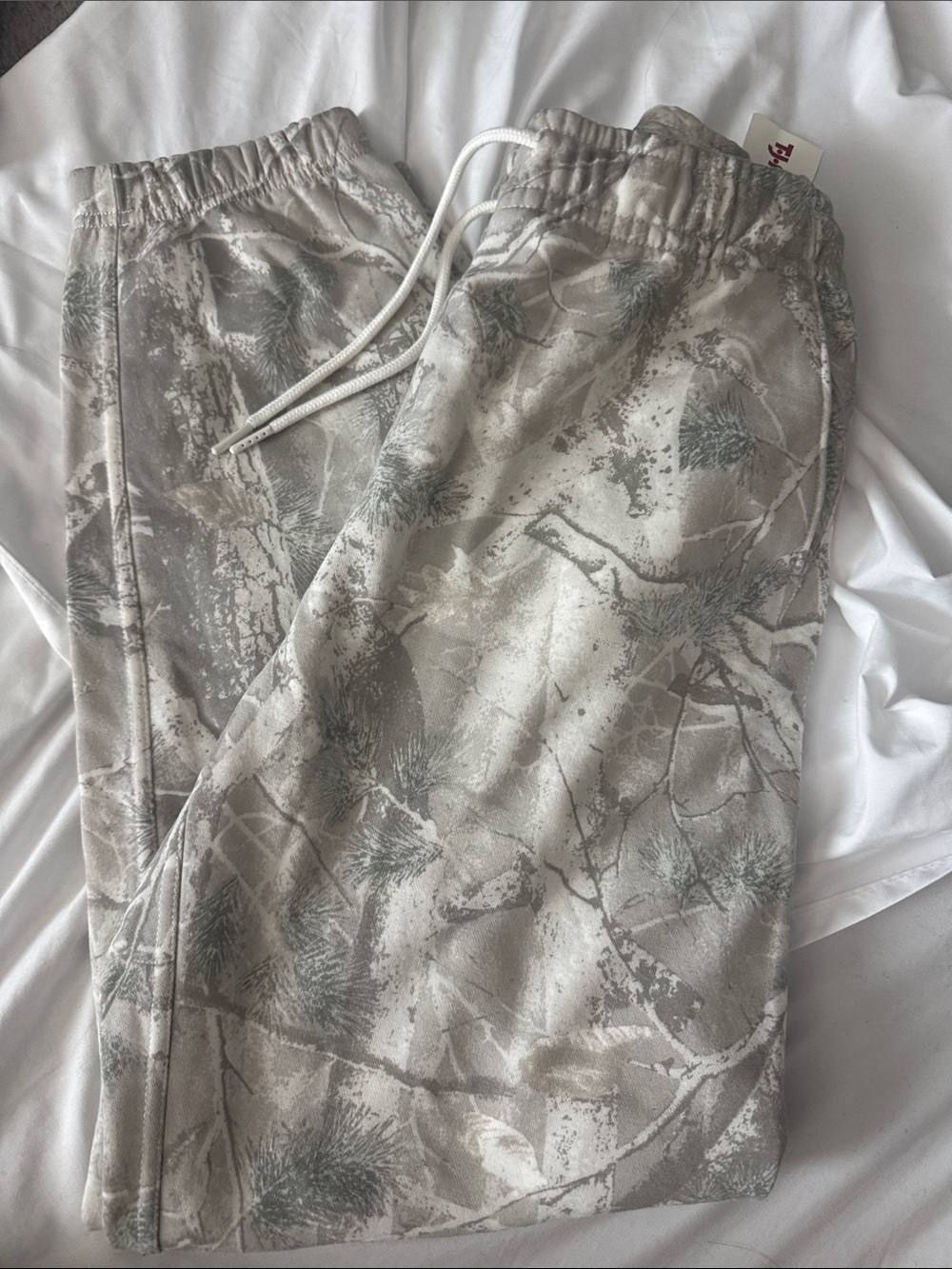 Women  Neutral Camo Drawstring Pants